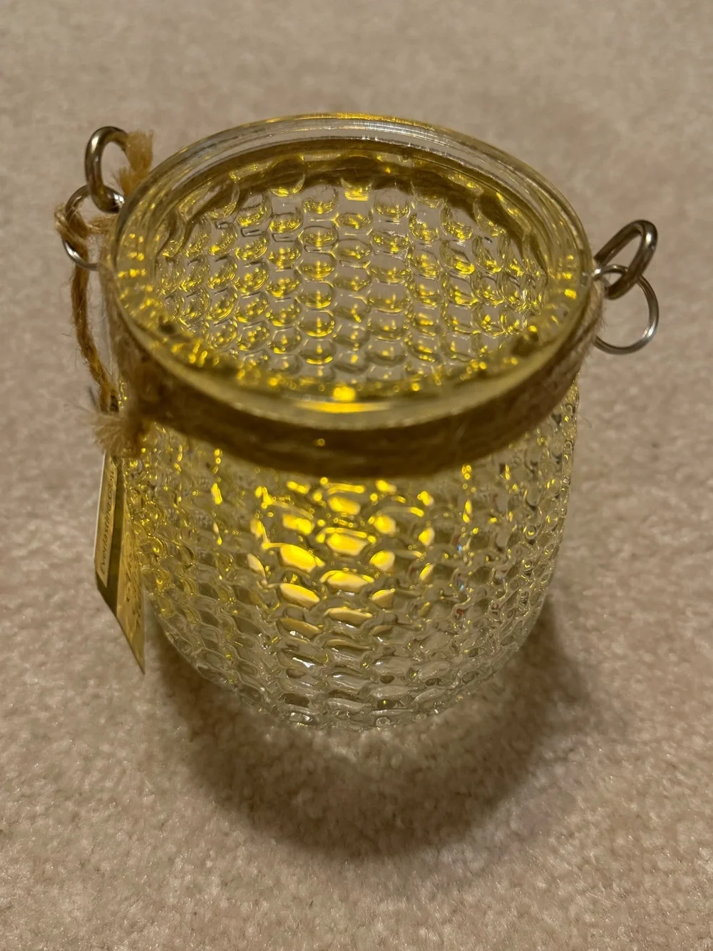 NWT glass candle holder